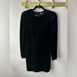 NWT Sugar + Lips Blue Velvet Dress w/Cut Out Back Size XS